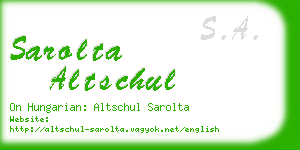 sarolta altschul business card